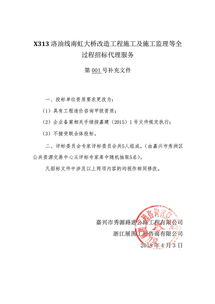 x313洛油线南虹大桥改造工程全过程招标代理服务